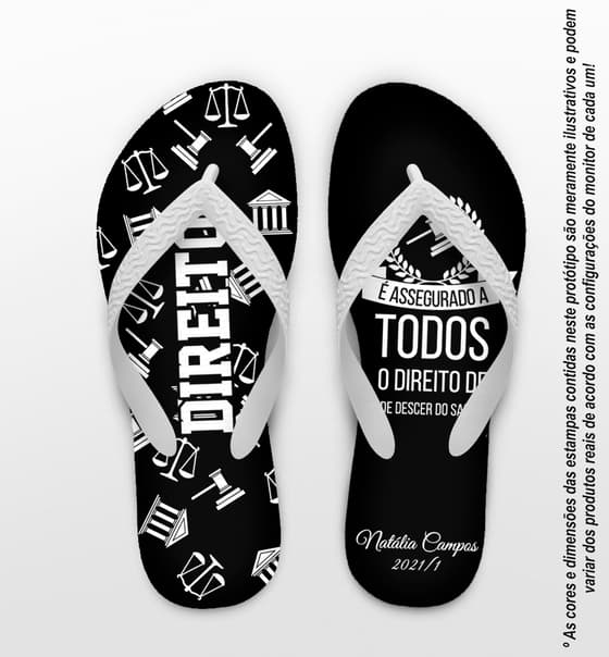 Chinelo Formatura Direito Personalizado COD 10345