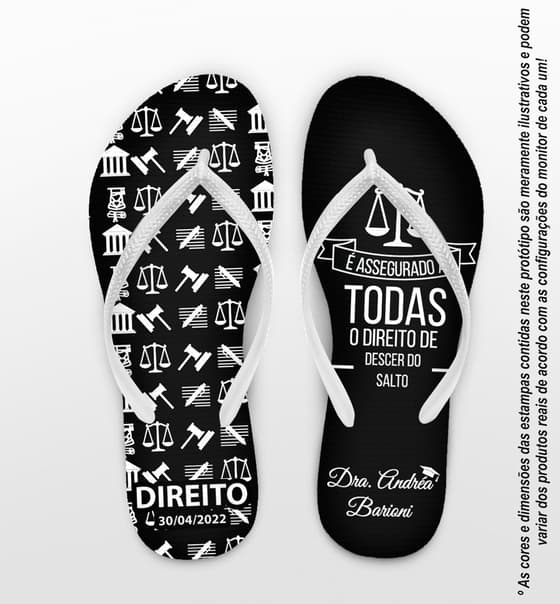 Chinelo Formatura Direito Personalizado COD 10840