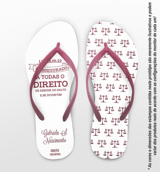 Chinelo Formatura Direito Personalizado COD 10841