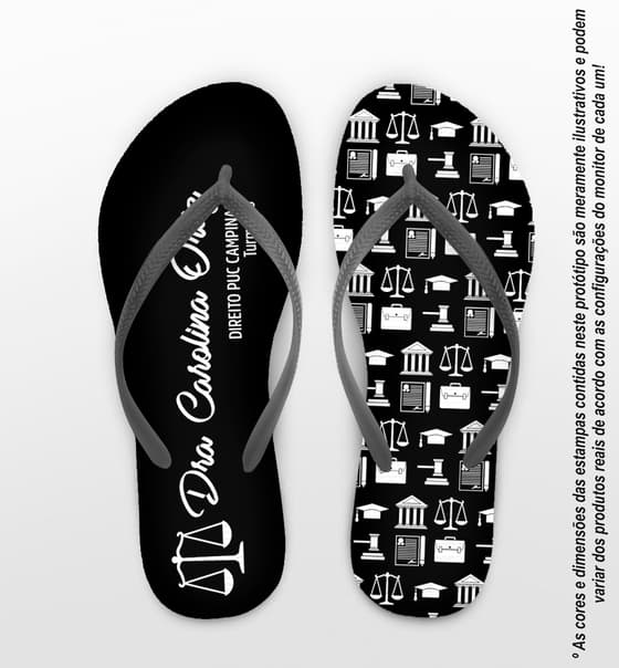 Chinelo Formatura Direito Personalizado COD 10844
