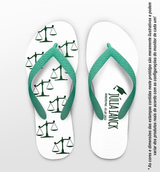 Chinelo Formatura Direito Personalizado COD 10845