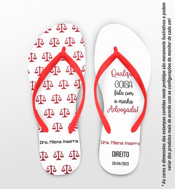 Chinelo Formatura Direito Personalizado COD 12377