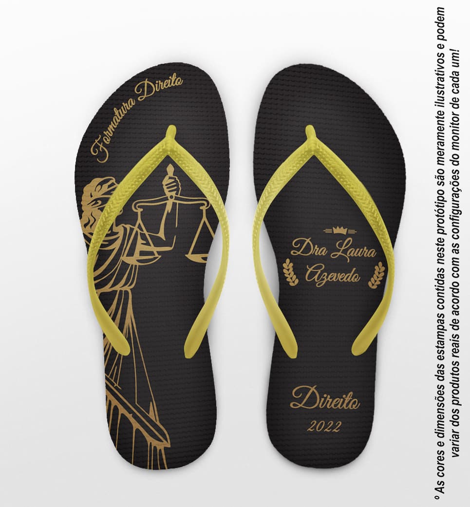 Chinelo Formatura Direito Personalizado COD 12379