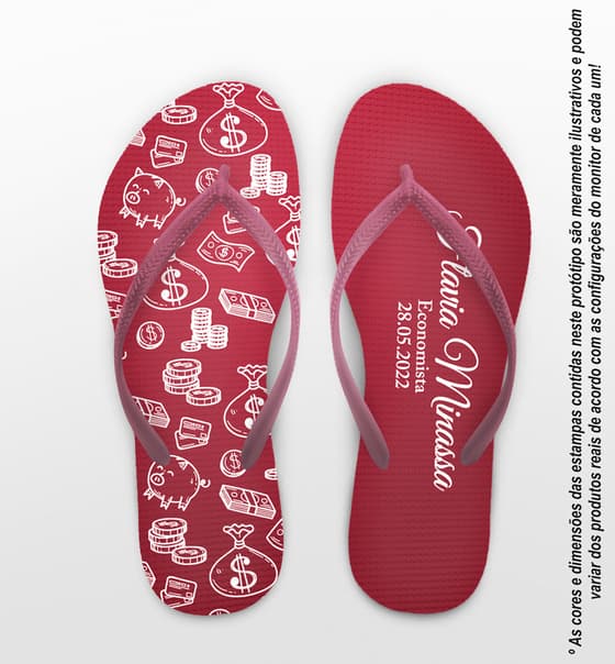 Chinelo Formatura Economia Personalizado COD 10846