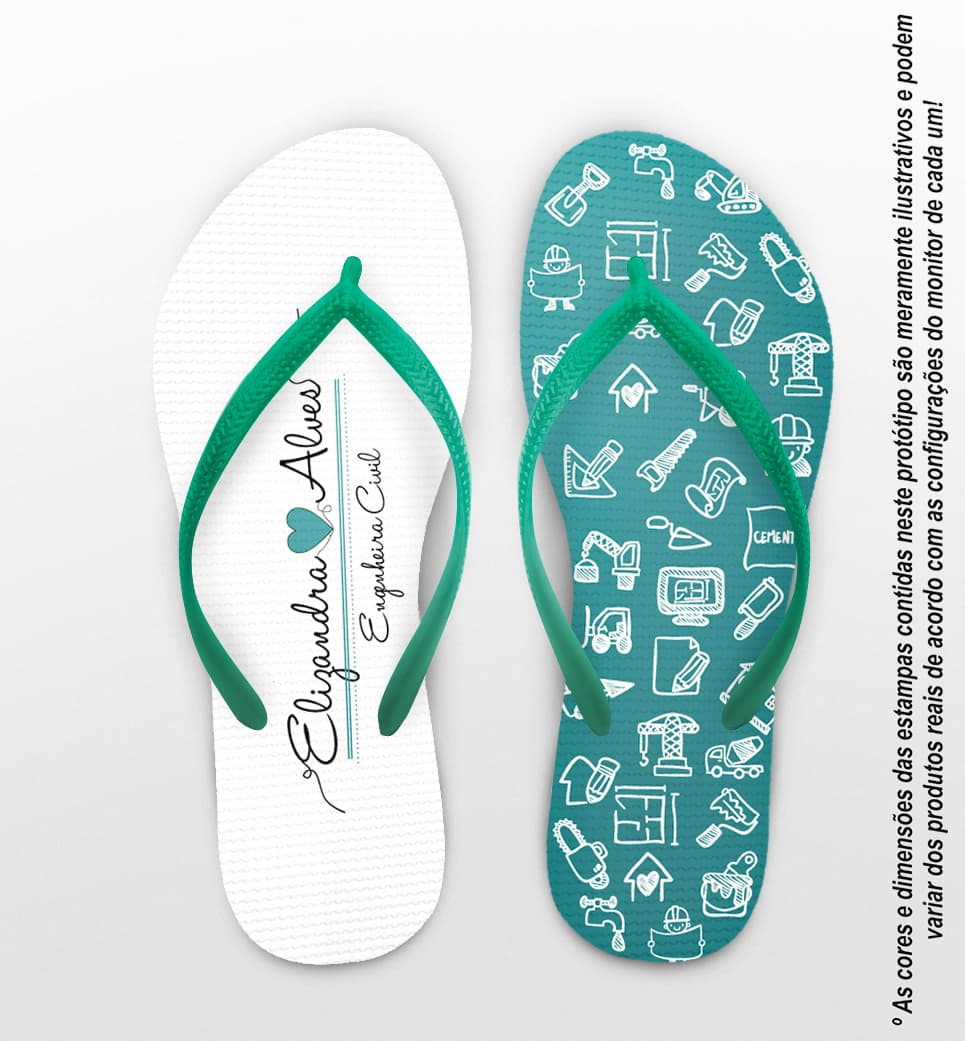 Chinelo Formatura Engenharia Civil Personalizado COD 10848