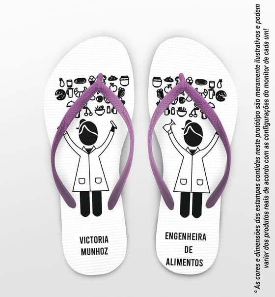 Chinelo Formatura Engenharia de Alimentos Personalizado COD 5731