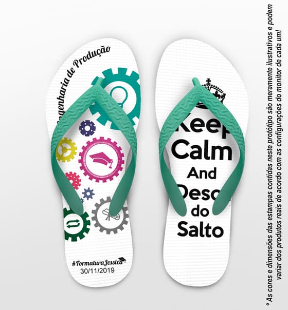 Chinelo Formatura Engenharia de Produção Personalizado COD 3643