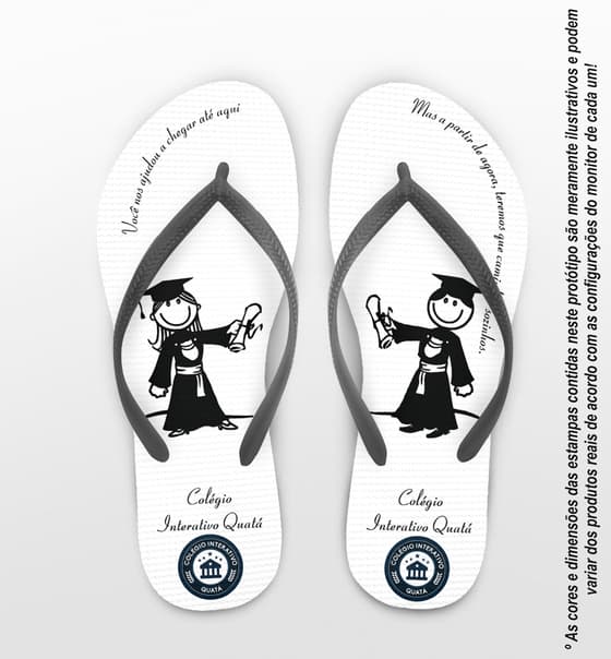Chinelo Formatura Faculdade Personalizado COD 3087