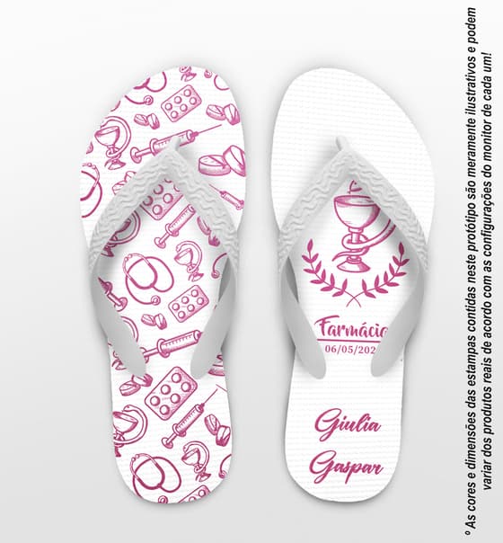 Chinelo Formatura Farmácia Personalizado COD 10852