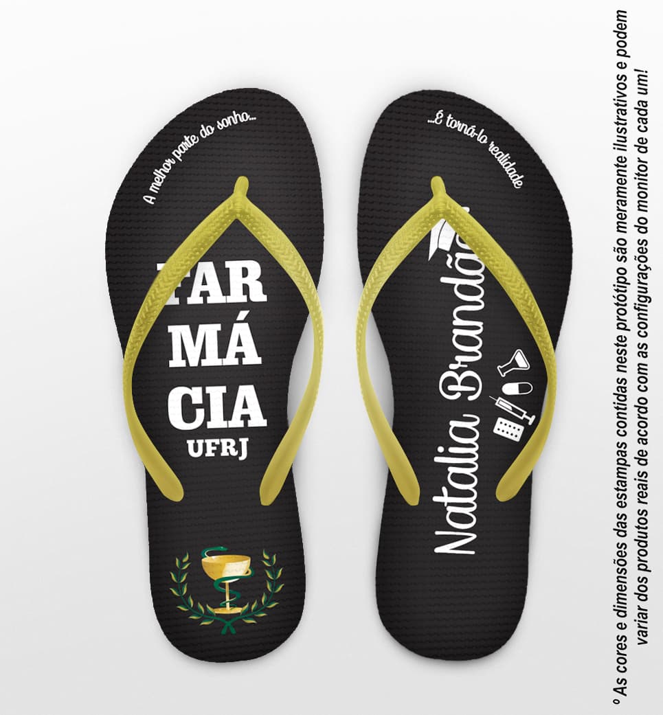 Chinelo Formatura Farmácia Personalizado COD 10853