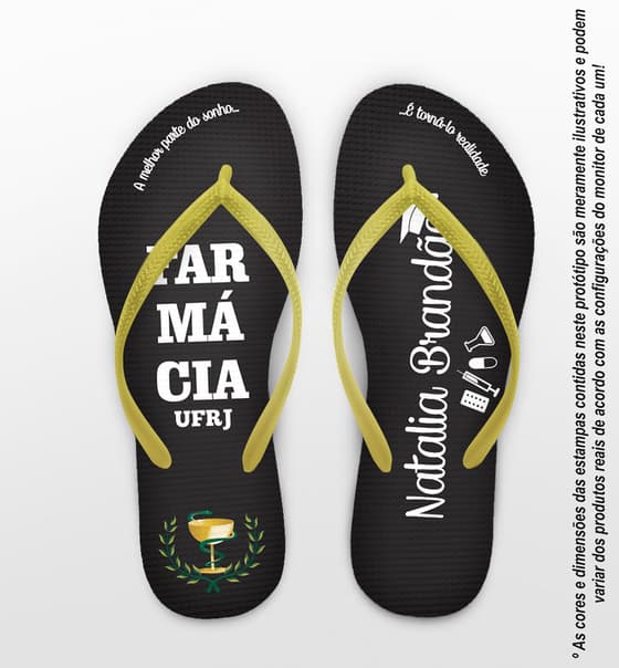 Chinelo Formatura Farmácia Personalizado COD 10853