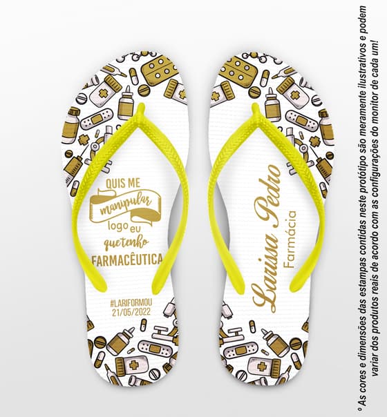 Chinelo Formatura Farmácia Personalizado COD 10854
