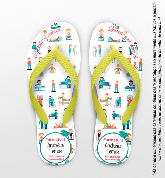 Chinelo Formatura Fisioterapia Personalizado - COD 2766