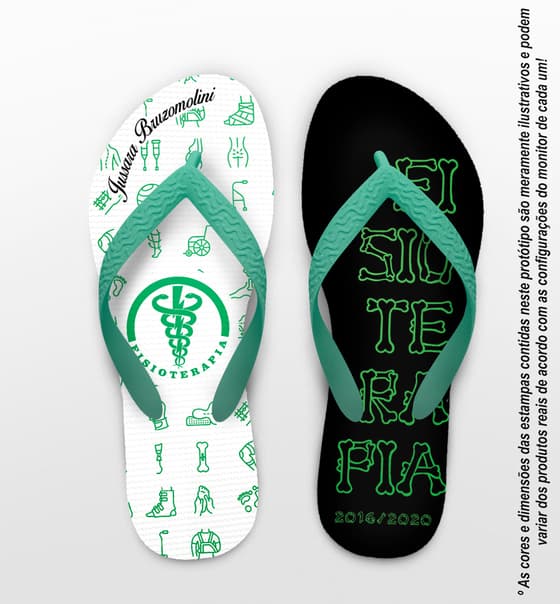 Chinelo Formatura Fisioterapia Personalizado COD 10612