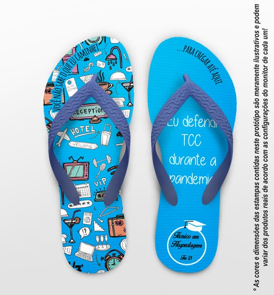 Chinelo Formatura Hospedagem Personalizado COD 8136