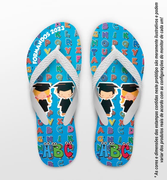 Chinelo Formatura Infantil Personalizado COD 3043