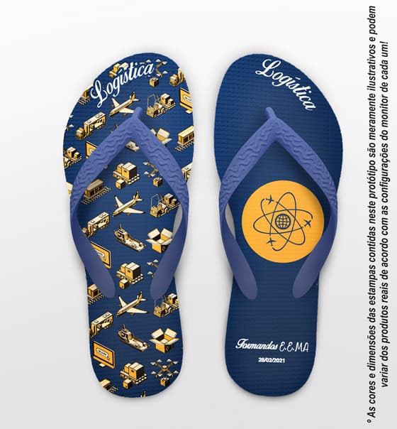 Chinelo Formatura Logística Personalizado COD 8137
