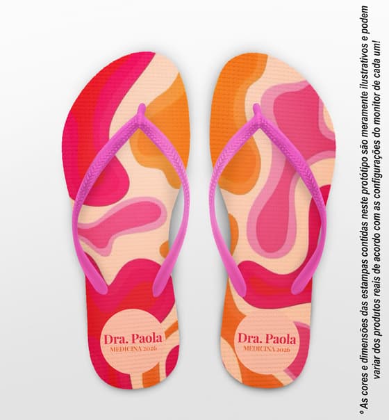 Chinelo Formatura Medicina Abstrato Personalizado COD 12832