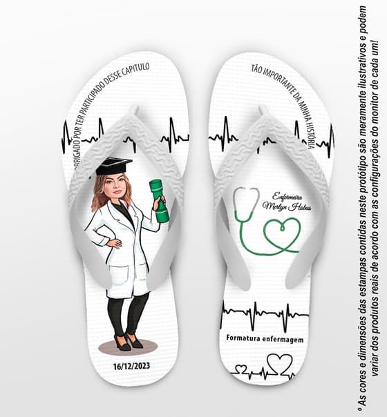 Chinelo Formatura Medicina, Batimento Personalizado COD 5211