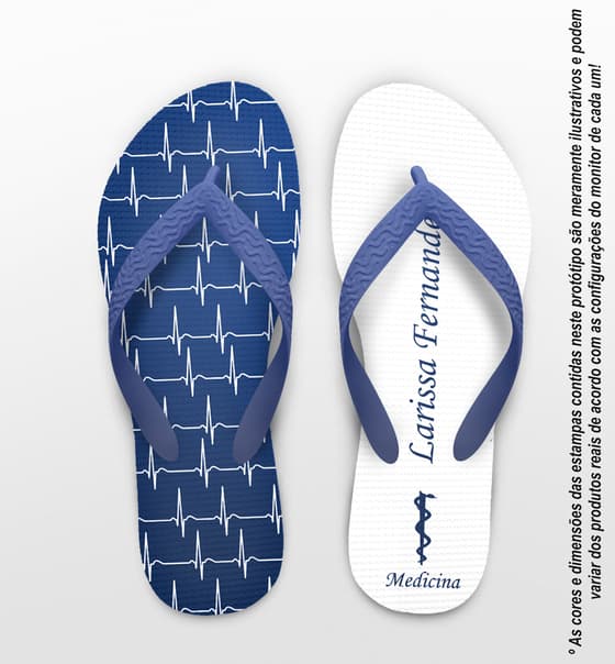 Chinelo Formatura Medicina Batimentos com Brasão COD 5808