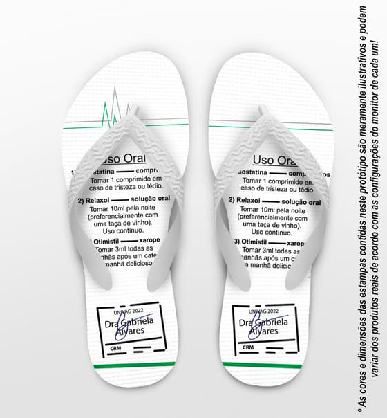Chinelo Formatura Medicina, Bula Personalizado COD 4091
