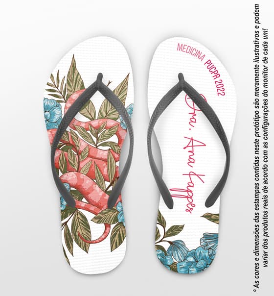 Chinelo Formatura Medicina Cobra Personalizado COD 10617