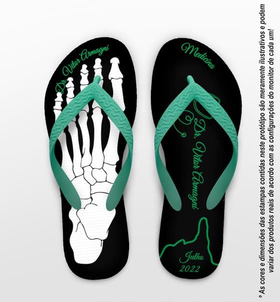 Chinelo Formatura Medicina com Osso do Pé COD 6124