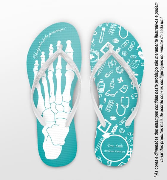 Chinelo Formatura Medicina com Osso do Pé Tiffany COD 6125