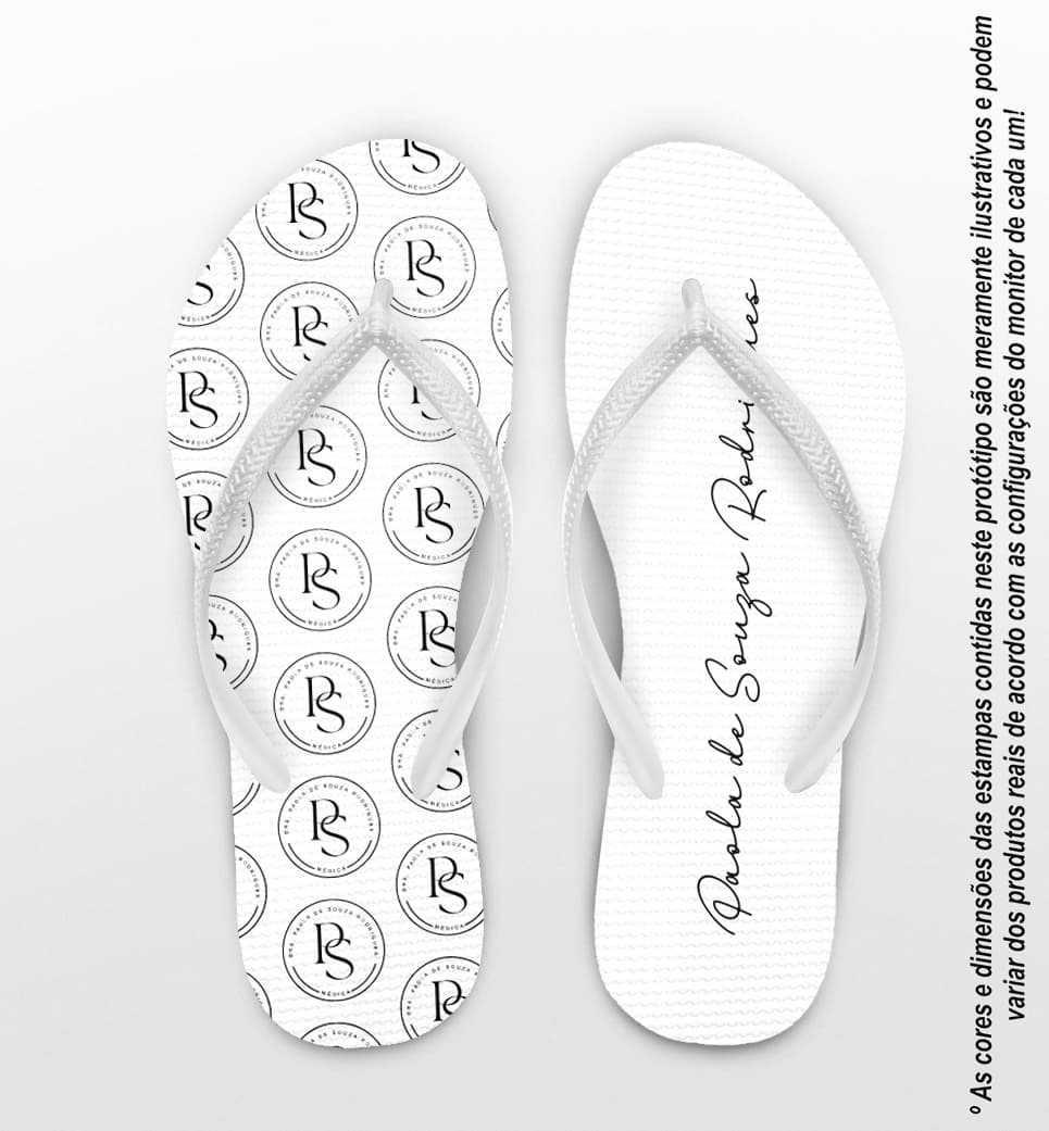 Chinelo Formatura Medicina com Padrão de Logo Personalizado COD 12831