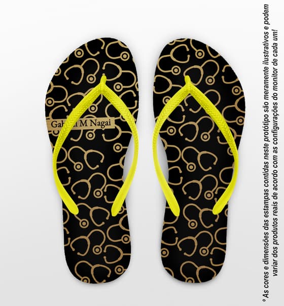 Chinelo Formatura Medicina Dourado Personalizado COD 4026