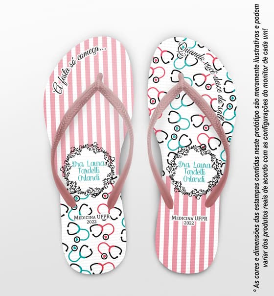 Chinelo Formatura Medicina, Doutora Personalizado COD 4027