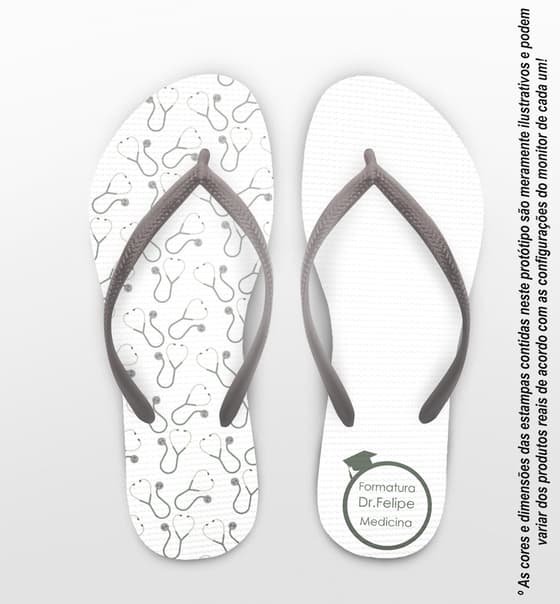 Chinelo Formatura Medicina Esteto Personalizado COD 10867