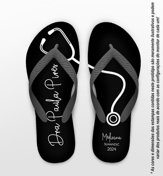 Chinelo Formatura Medicina Esteto Personalizado COD 10878