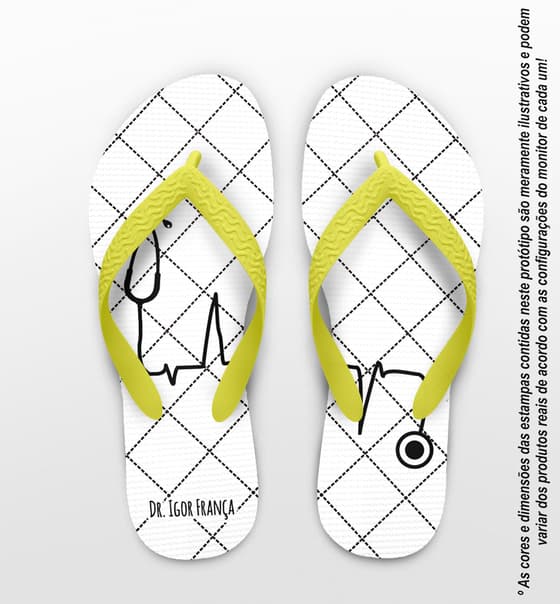 Chinelo Formatura Medicina Estetoscópio Personalizado COD 5225