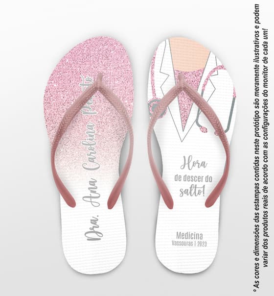 Chinelo Formatura Medicina Jaleco Personalizado COD 12519
