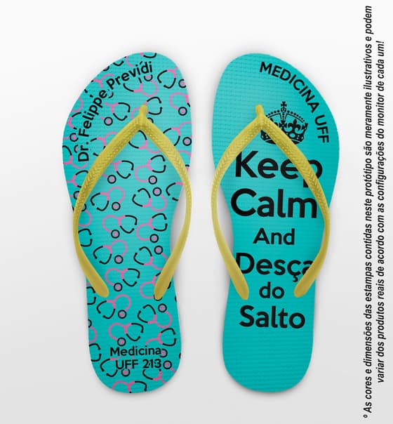 Chinelo Formatura Medicina Keep Calm COD 6122