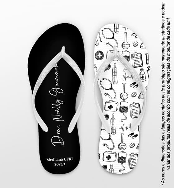 Chinelo Formatura Medicina Personalizado COD 10353