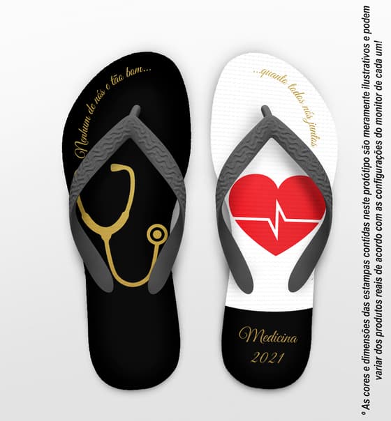 Chinelo Formatura Medicina Personalizado COD 10355