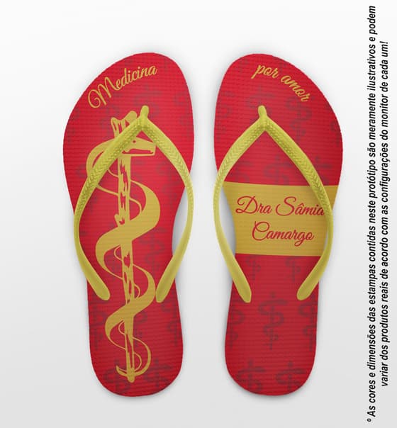 Chinelo Formatura Medicina Personalizado COD 10357