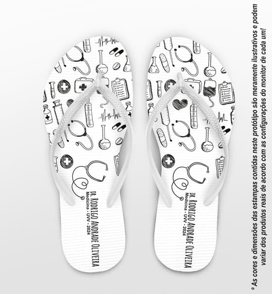 Chinelo Formatura Medicina Personalizado COD 10616