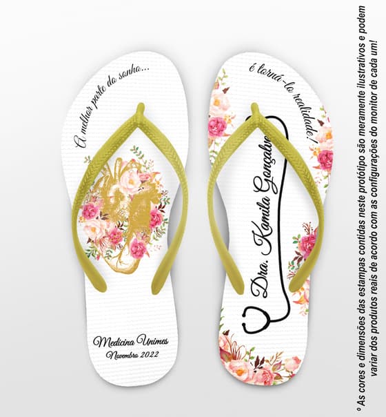 Chinelo Formatura Medicina Personalizado COD 10860