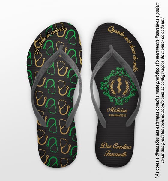 Chinelo Formatura Medicina Personalizado COD 10863