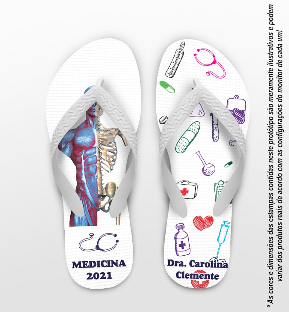Chinelo Formatura Medicina Personalizado COD 10872