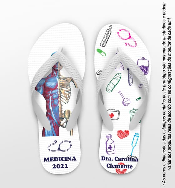 Chinelo Formatura Medicina Personalizado COD 10872