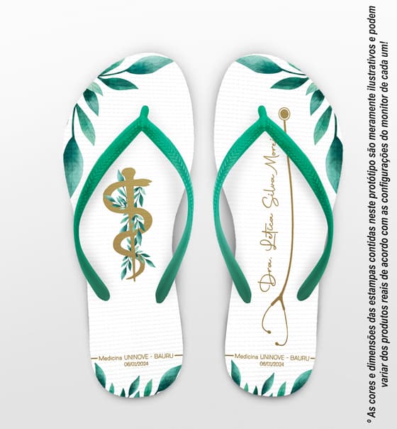 Chinelo Formatura Medicina Personalizado COD 10876