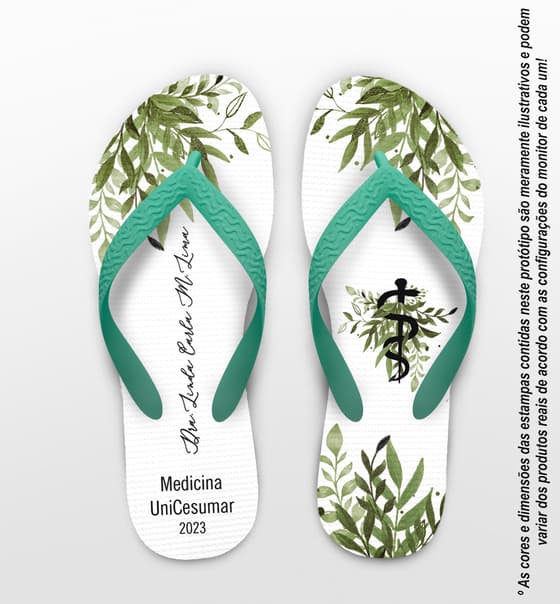 Chinelo Formatura Medicina Personalizado COD 10880