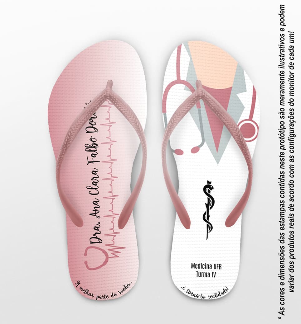 Chinelo Formatura Medicina Personalizado COD 12386