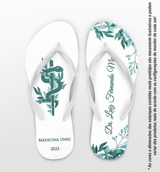 Chinelo Formatura Medicina Personalizado COD 12387