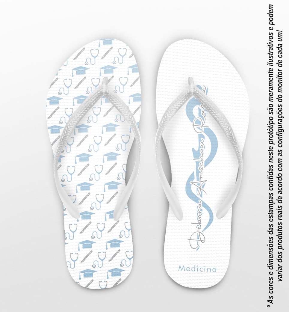 Chinelo Formatura Medicina Personalizado COD 12517