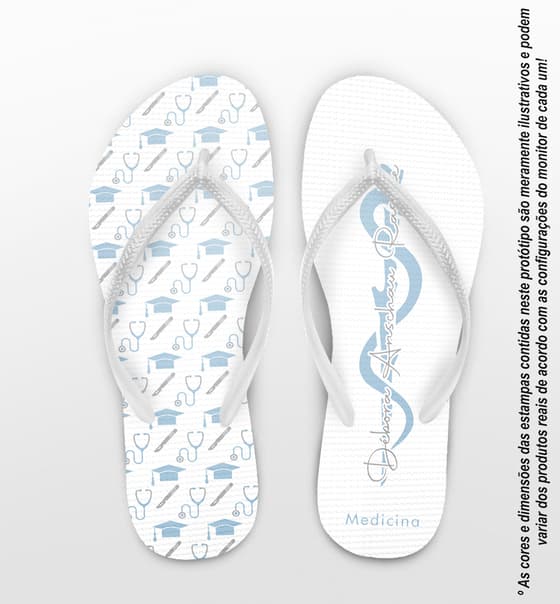Chinelo Formatura Medicina Personalizado COD 12517